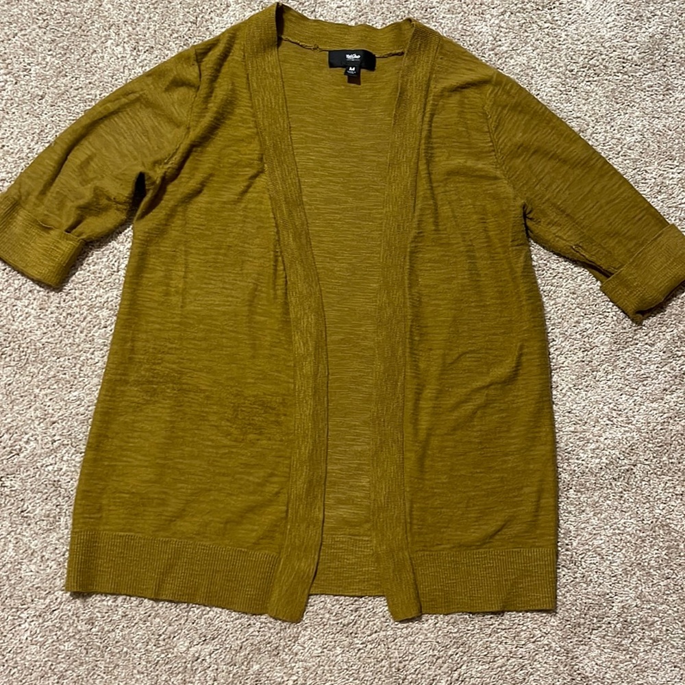 Elbow sleeved cardigan